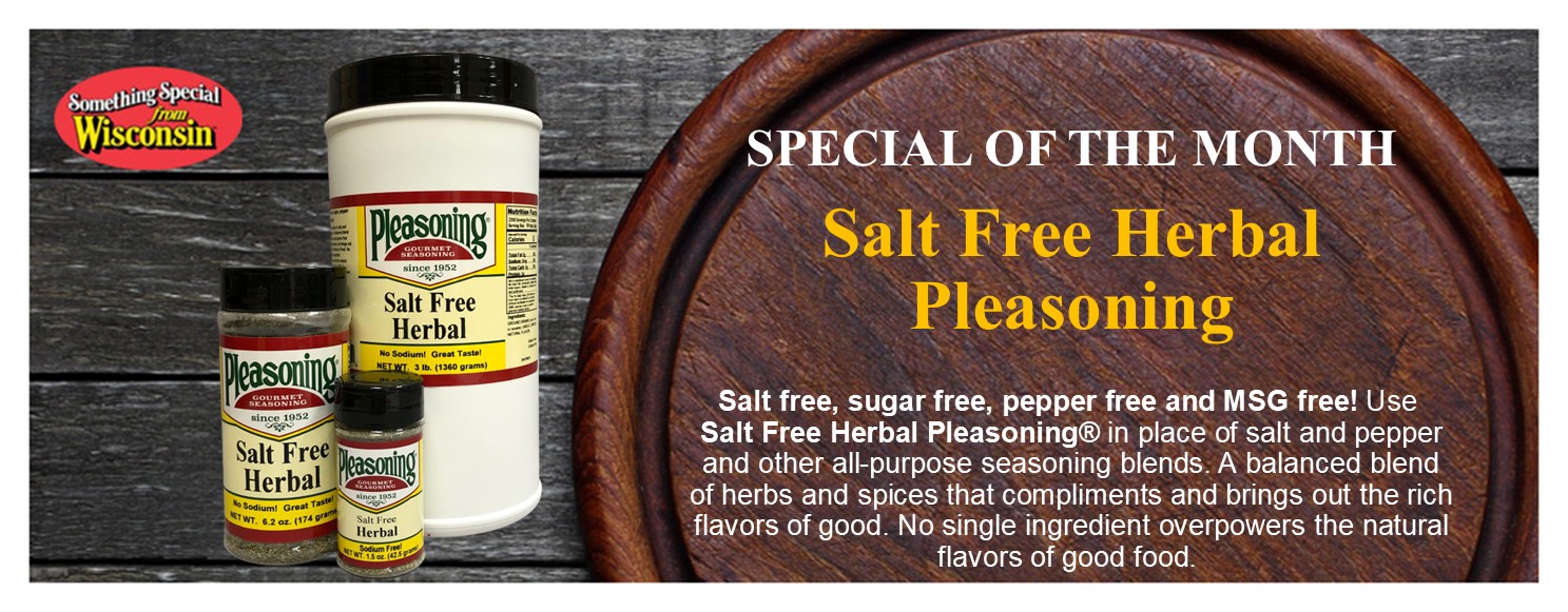 Salt free, sugar free, pepper free and MSG free! Salt free, sugar free, pepper free and MSG free!